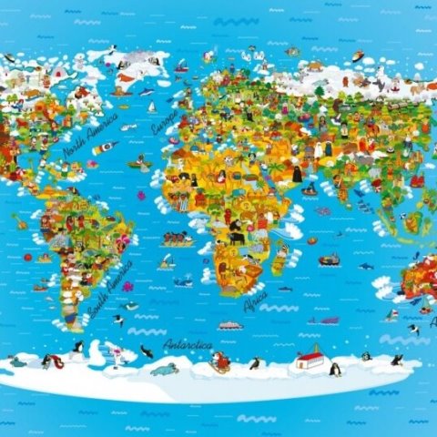 טפט דיגיטלי לילדים מפת העולם