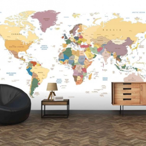 טפט דיגיטלי מפת העולם לפי מדינות