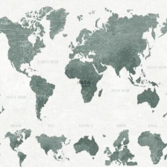טפט מפת העולם גוון ירוק