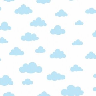 טפט עננים כחולים על רקע לקבן